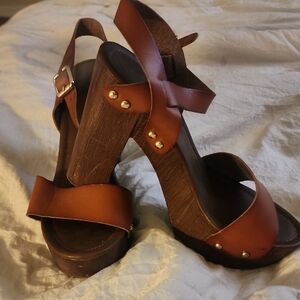 Target Brown Platform Strappy Heels